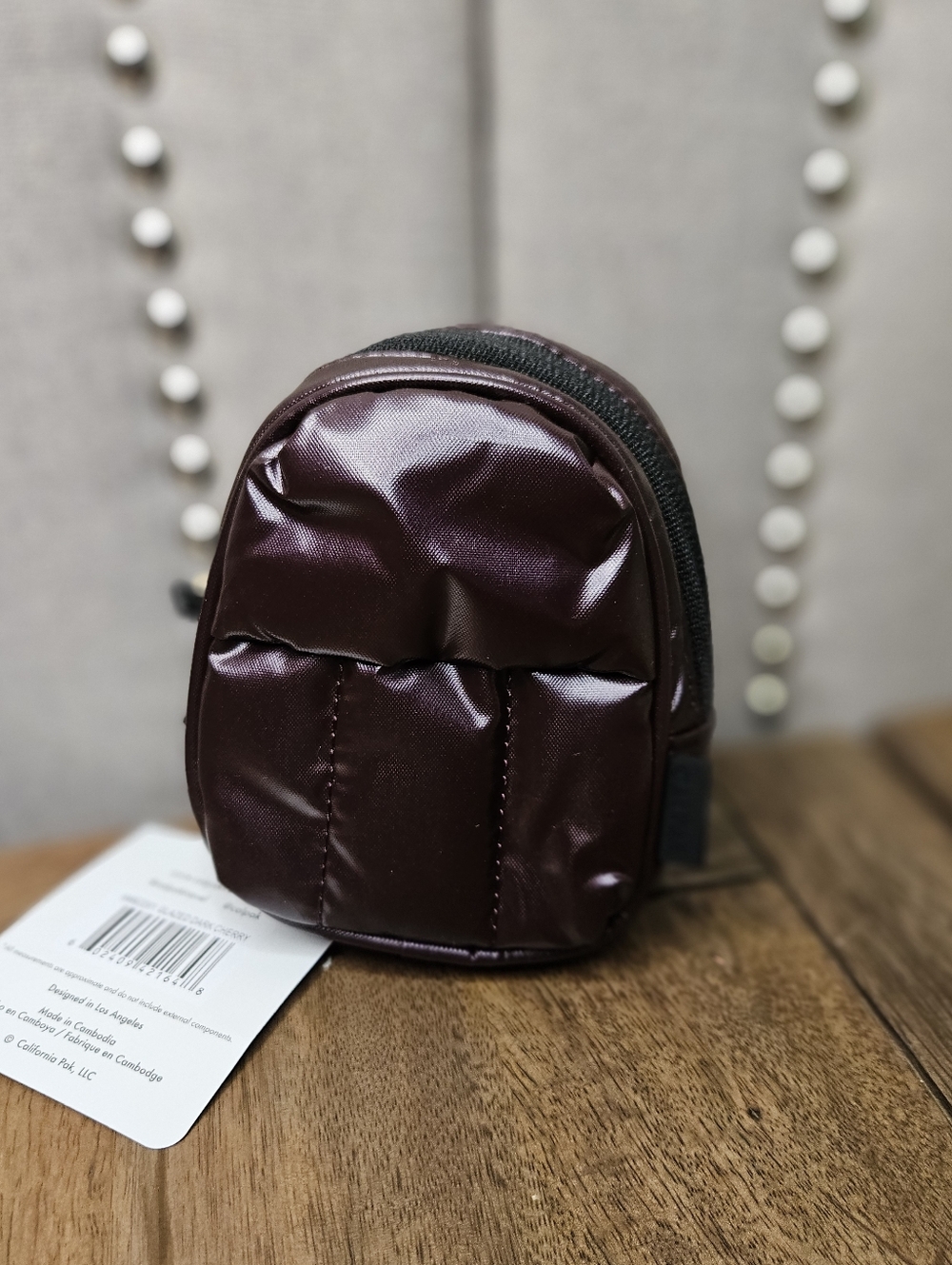 CalPak Luka Backpack Key Pouch Glazed Cherry